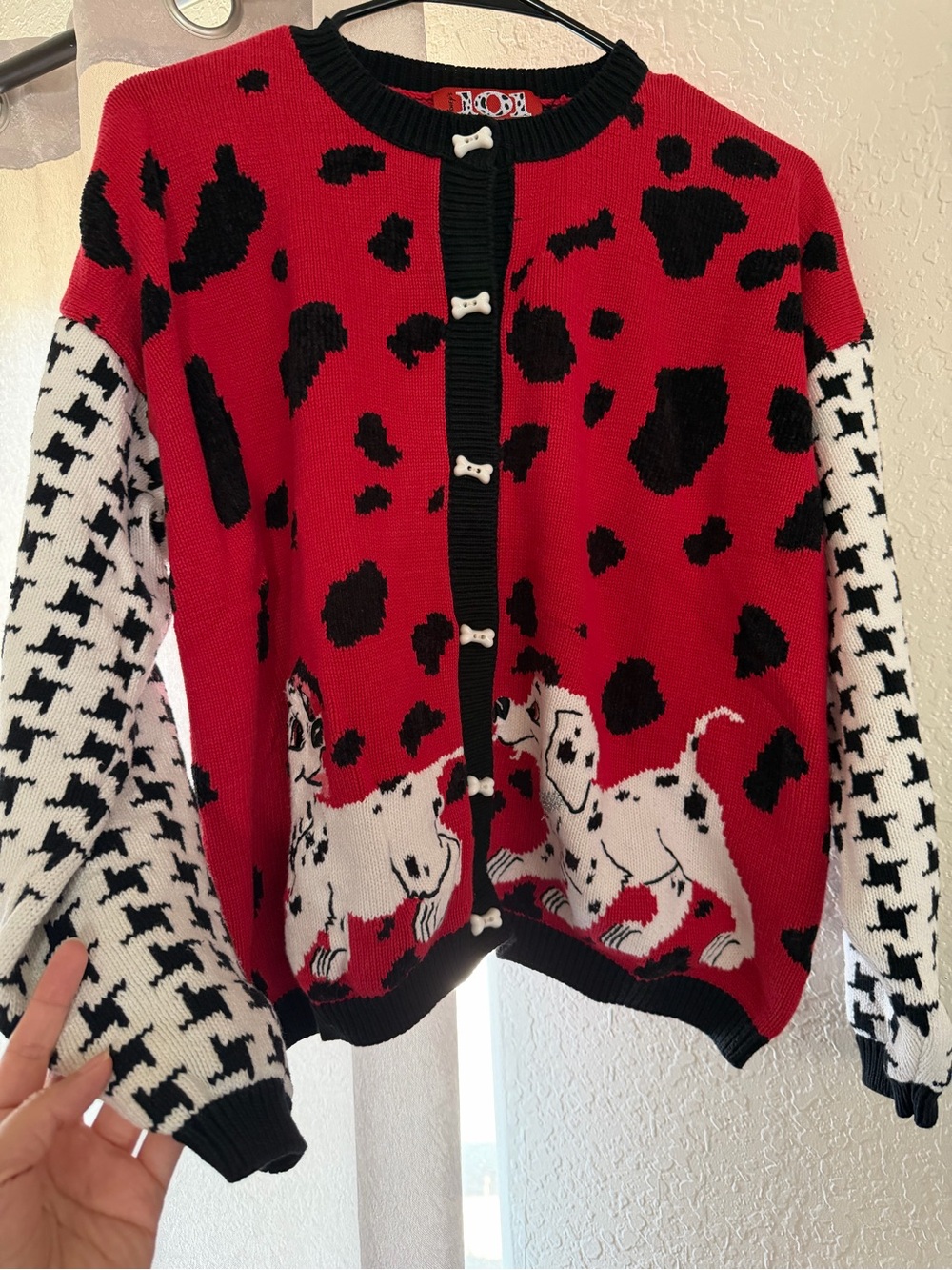 Vintage 101 Dalmatians Marisa Christina cardigan sweater